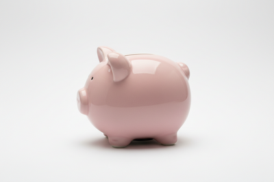 Pink piggy bank